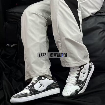 LPP定制球鞋 Jordan COURTCONNECT天空飞人 手绘涂鸦 低帮篮球鞋