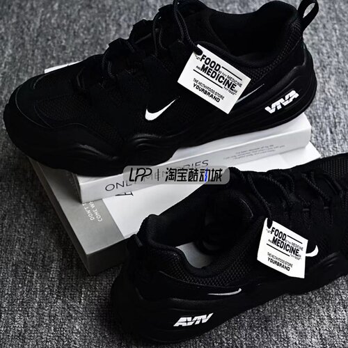 LPP定制球鞋 Nike Tech Hera 标界 耐磨轻便低帮休闲鞋 男女黑白