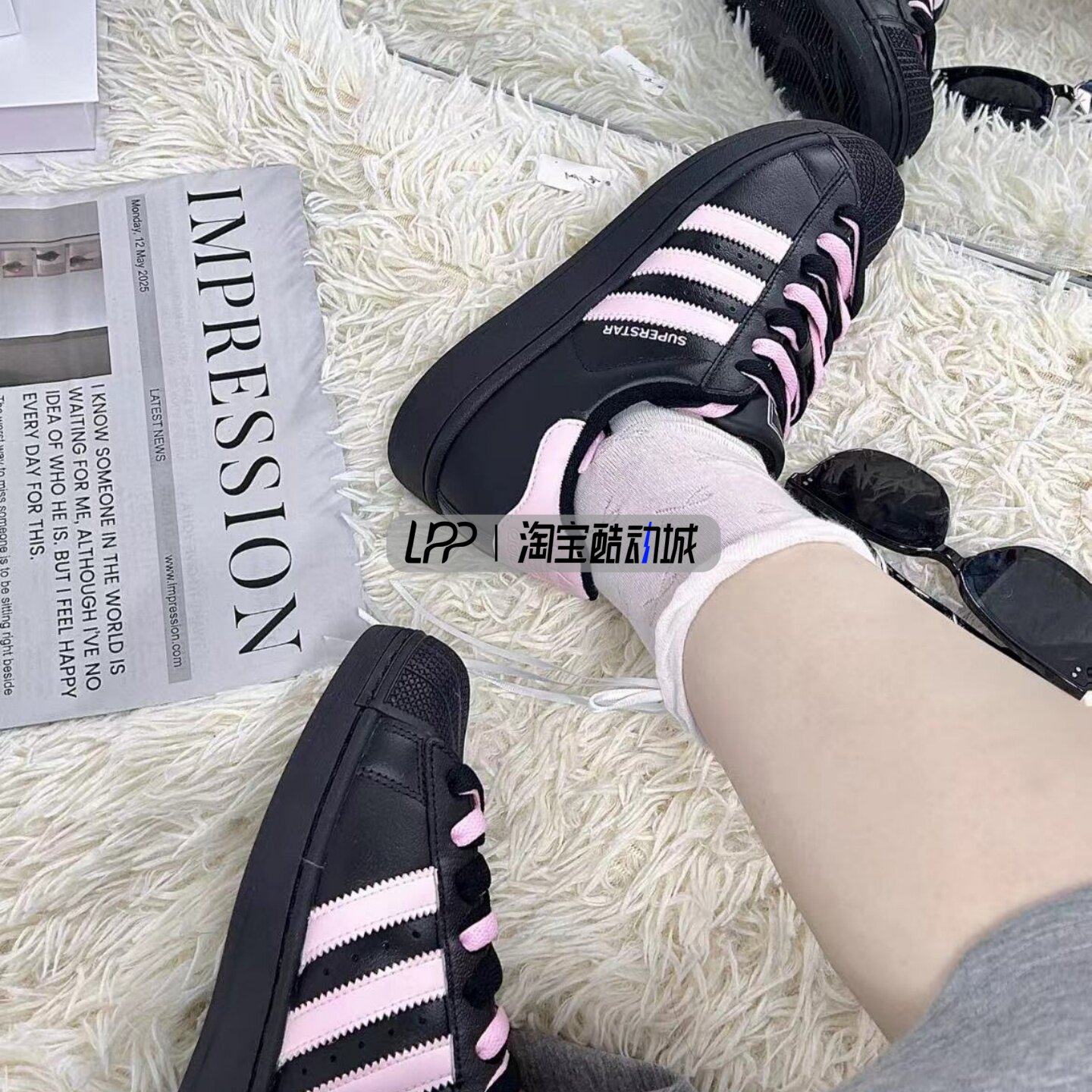 LPP定制球鞋adidas originals 青春的色彩毕业季耐磨低帮板鞋女款