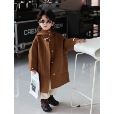 秘密花园秋冬欧美风毛呢厚款西装