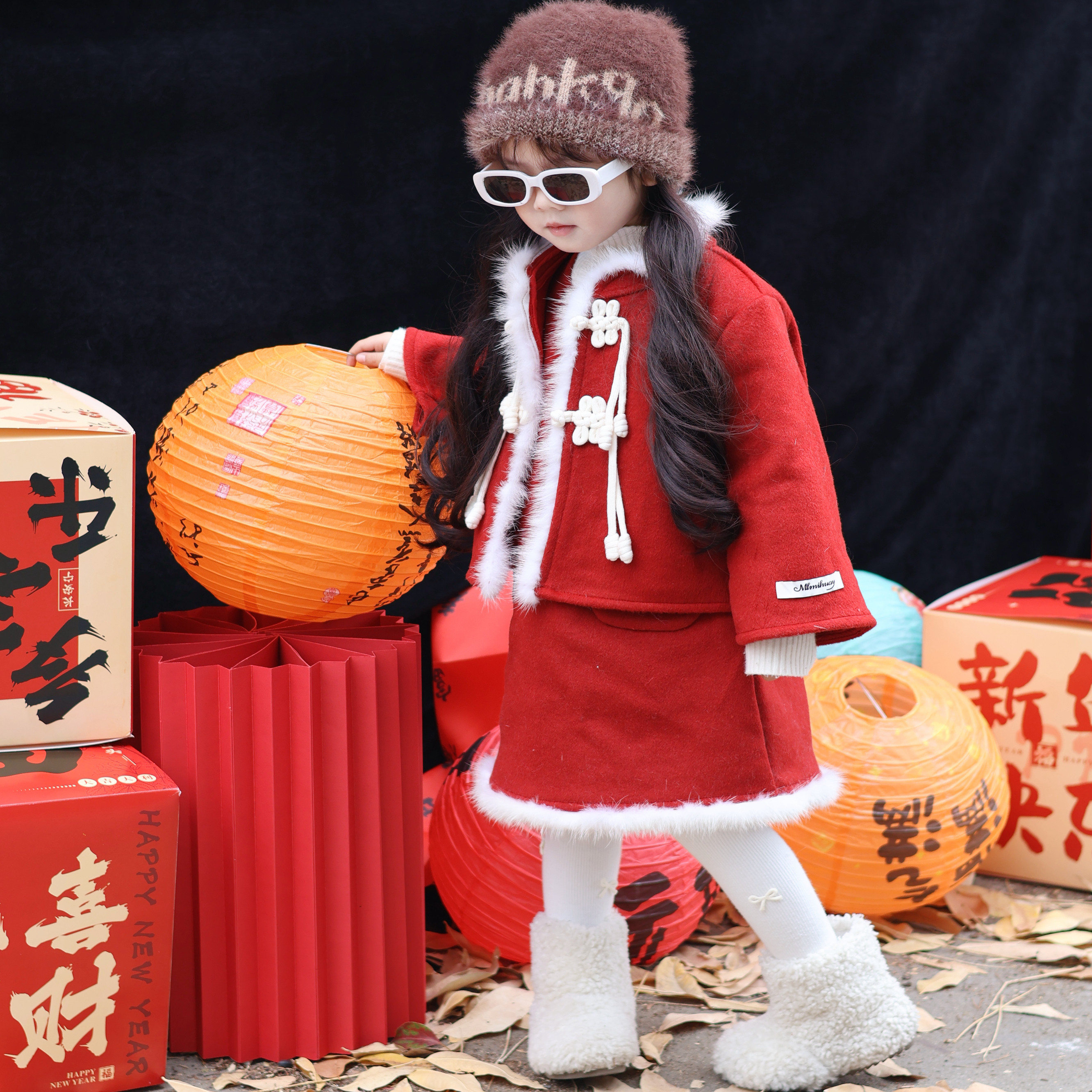 2025秋冬季新款复古风双面羊毛大衣套装M6697,童装/婴儿装/亲子装,呢大衣,淘宝优惠券,粉丝福利购,淘宝优惠卷