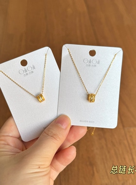 古丽古丽新款时尚高级感气质精致925银甜美个性复古百搭项链08759