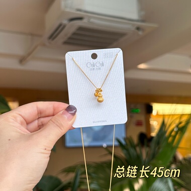 古丽古丽s925纯银葫芦项链小众设计高级轻奢气质锁骨链08719