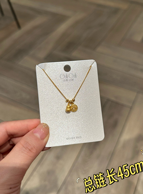 古丽古丽新款小葫芦项链小众锁骨链新款简约路路通复古中式07353