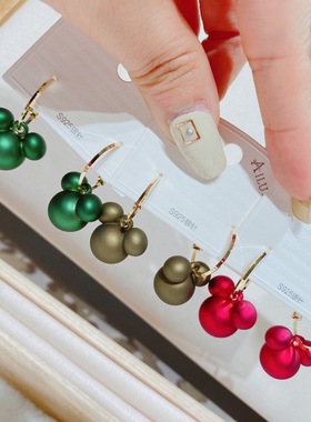 艾鹿新款甜美网红时尚气质个性夸张韩风米M老鼠款耳环4531