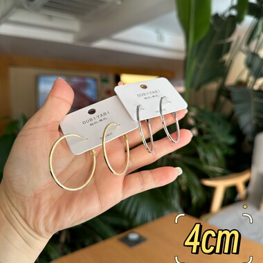 欧比雅比银针耳环女轻奢小众设计感高级感气质百搭耳圈耳饰43044