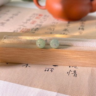 古丽古丽925纯银耳环高级感轻奢风温柔耳钉精致百搭国风耳饰01330