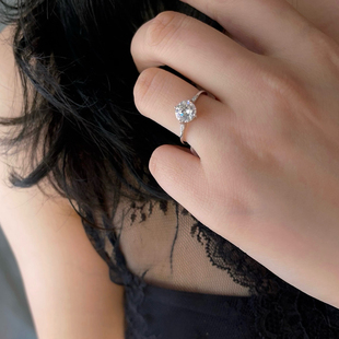 柏拉翡丽纯银新款高级戒指轻奢小众设计感指环精致百搭00422