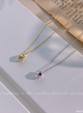 古丽古丽S925纯银高级感简约风气质百搭温柔球球款锁骨项链05879