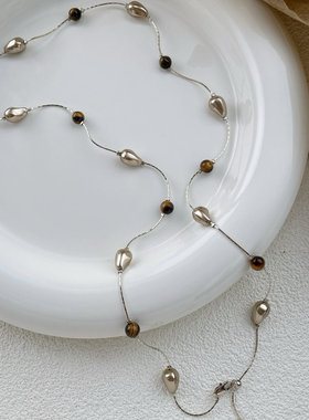 欧比雅比法式时尚长款毛衣链小众设计高级感轻奢气质项链25269