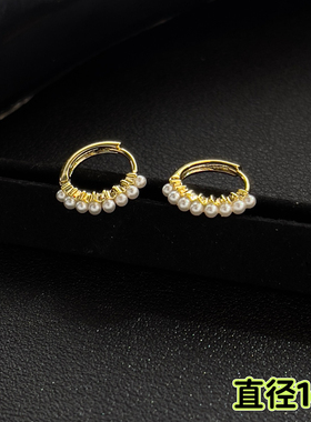 欧比雅比新款甜美网红时尚气质个性夸张日韩米珠耳扣08260