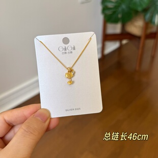 古丽古丽新款时尚高级感气质精致925银甜美个性复古百搭项链08811