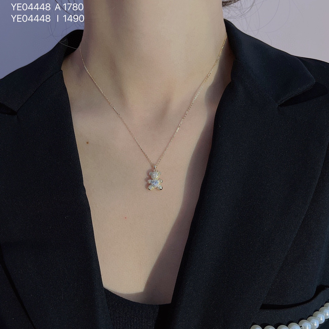 古丽古丽新款S925银锁骨项链甜美网红时尚气质小熊款个性7298,饰品/流行首饰/时尚饰品新,项链,淘宝优惠券,粉丝福利购,淘宝优惠卷