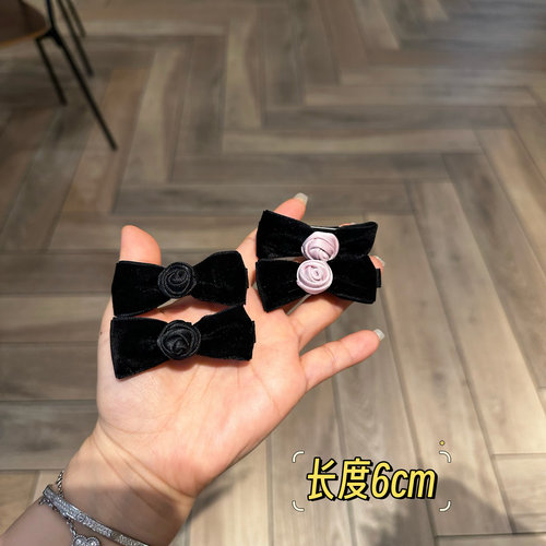 蝴蝶结玫瑰花发夹发饰精致高级感法式温柔可爱时尚头饰0965