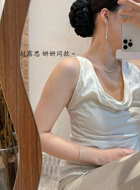 艾鹿新款项链小众设计感高级轻奢气质锁骨链耳环手链S925针05394