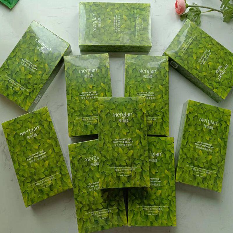 小绿盒洋甘菊绿茶面膜补水保湿花萃水悦丝滑男女国货正品美肌颜