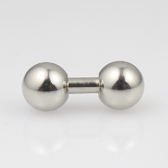 热波穿刺饰品钛钢男性直杆系带钉短杆大球阴环穿孔饰品欧美情侣