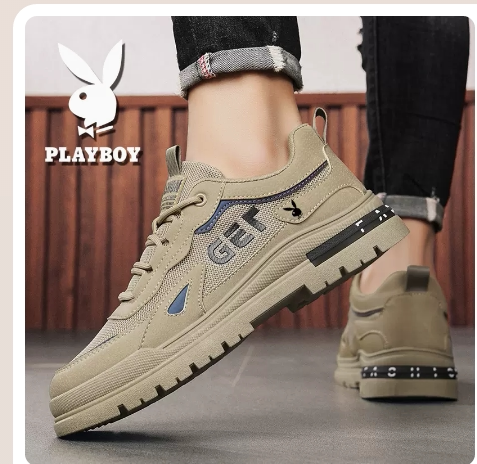 花花公子潮流网面运动鞋