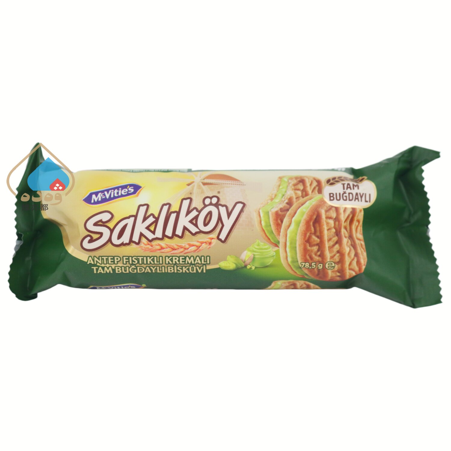 优客牌McVitie's开心果奶油夹心全麦饼干78.5g/袋土耳其进口零食
