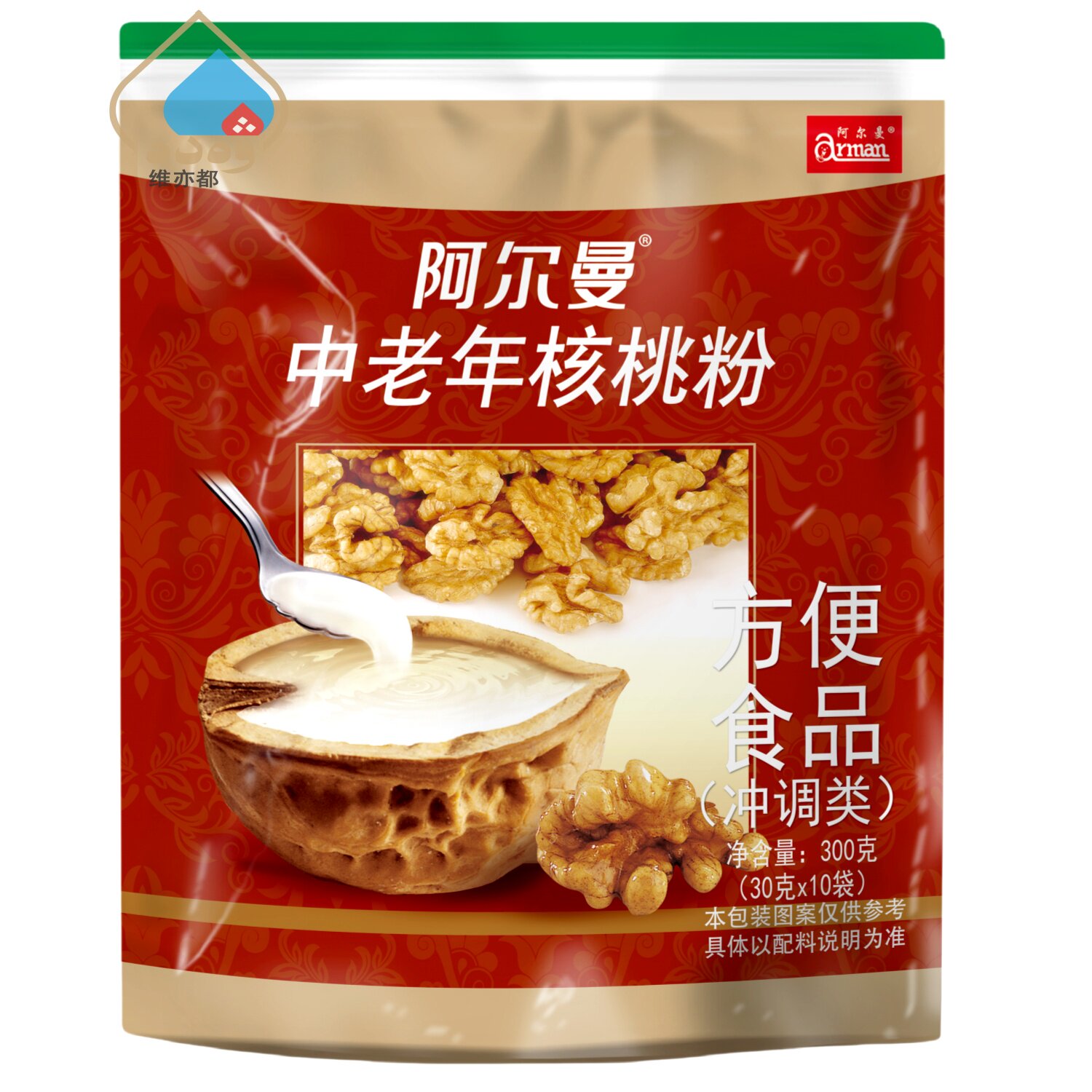 新疆阿尔曼中老年核桃粉300g高钙高蛋白冲调类方便食品营养早餐