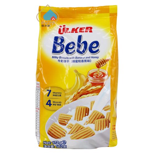 优客bebe牛奶饼干蜂蜜和香蕉味