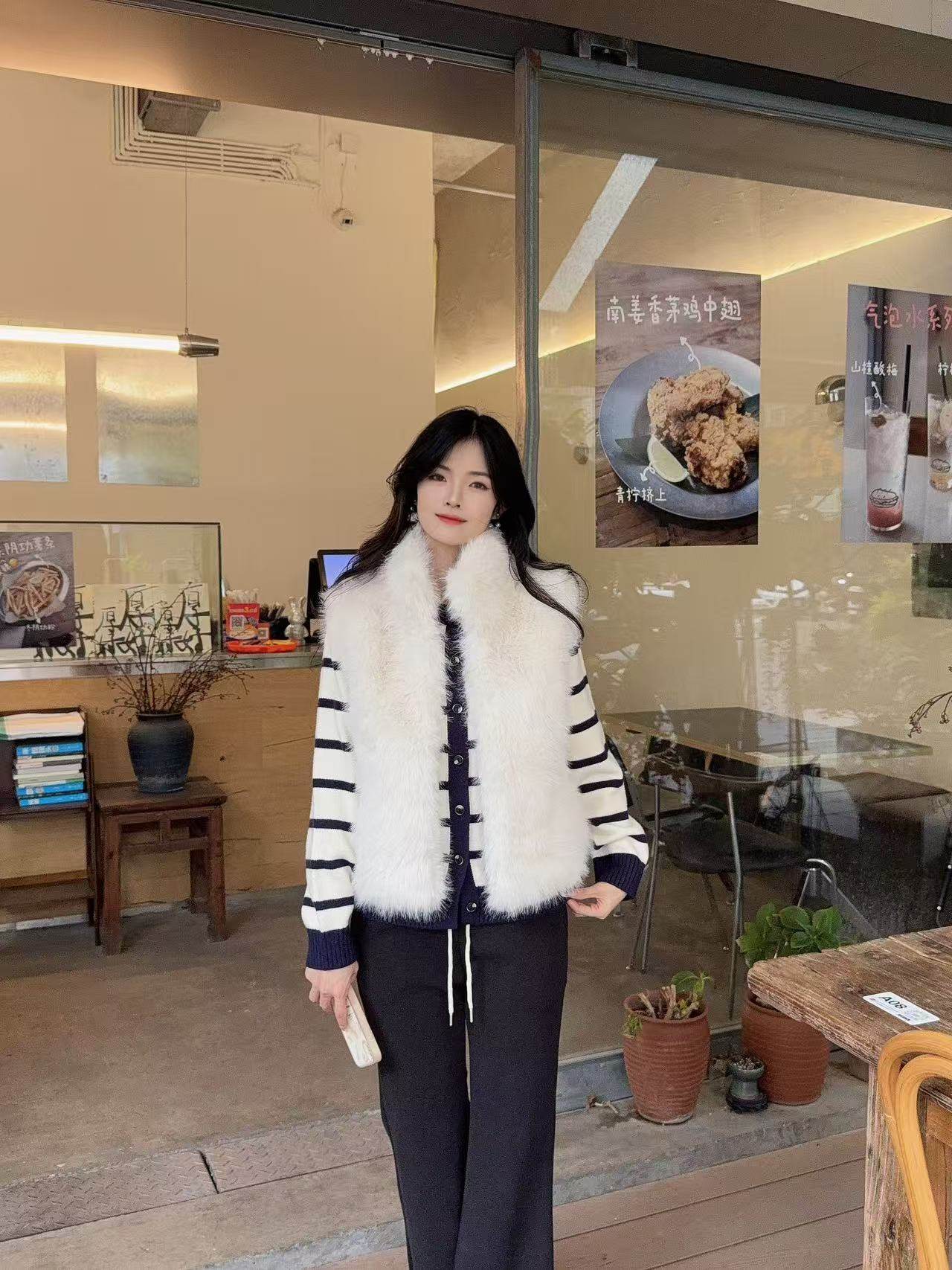 皮草马甲璇璇家网红爆款新品环保皮草外套女水貂立领韩版外穿马甲