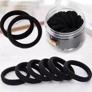 头绳发圈黑色简约高弹力皮筋扎头发绳橡皮筋耐用女高马尾头饰皮套