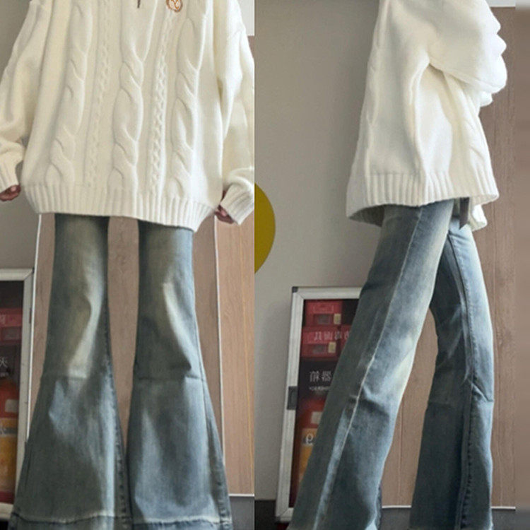 韩系学院风翻领毛衣女秋冬穿搭慵懒高级感宽松套头针织衫长袖上衣