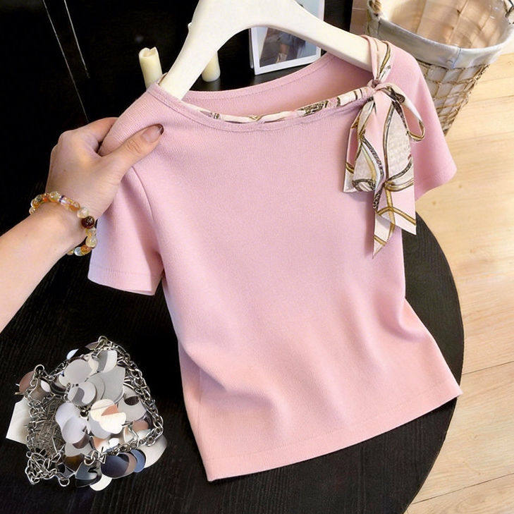 今年流行爆款女装粉色上衣短袖百搭衣服2026超火减龄春夏新款t恤