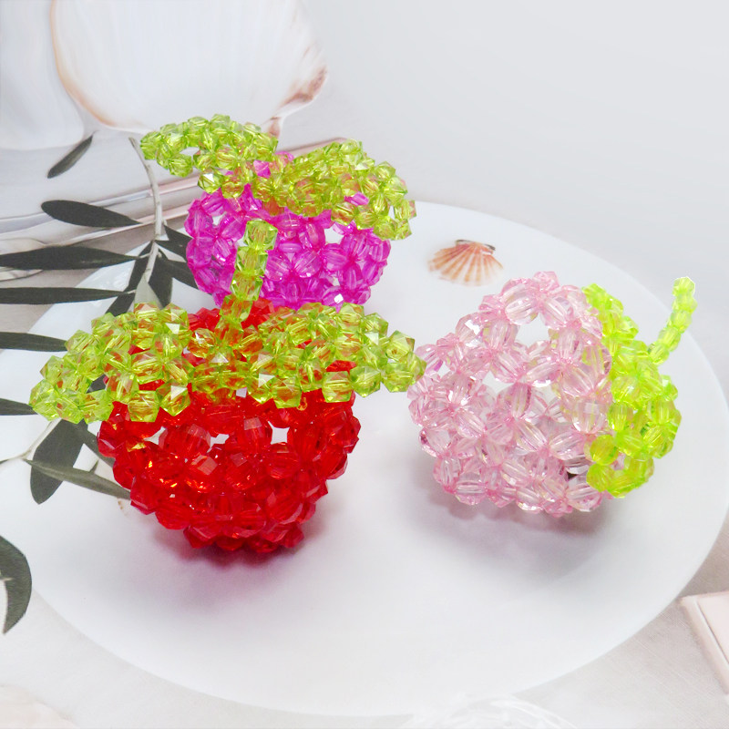 红苹果中学生礼品圣诞礼品手工编织工艺品生日礼物家居摆件苹果