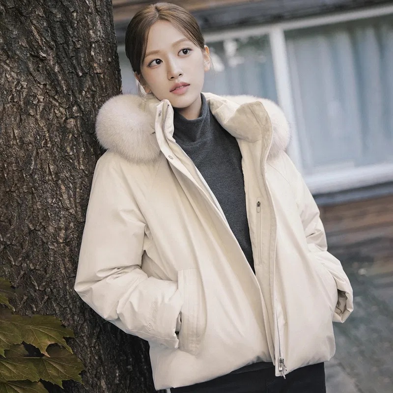 NEPA 韩国代购直邮25冬女户外日常百搭保暖立领鹅绒羽绒服7L82080