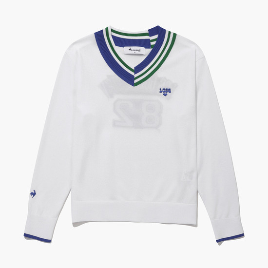 Lecoq Golf 法国公鸡高尔夫韩国代购直邮25春女V领运动长袖T恤