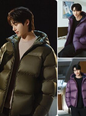 折扣DISCOVERY韩国代购边佑锡同款户外防风轻量保暖鸭绒羽绒服