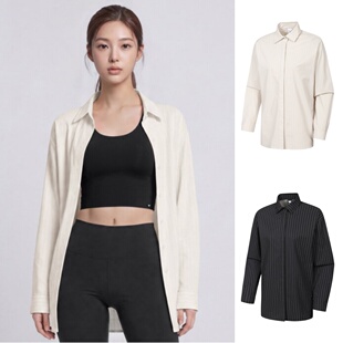 DYNAFIT/雪豹韩国代购 26春夏女士户外日常条纹翻领长袖衬衫外套