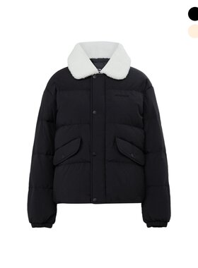 EIDER韩国代购26秋女士户外休闲仿羊羔毛翻领轻量保暖羽绒服外套