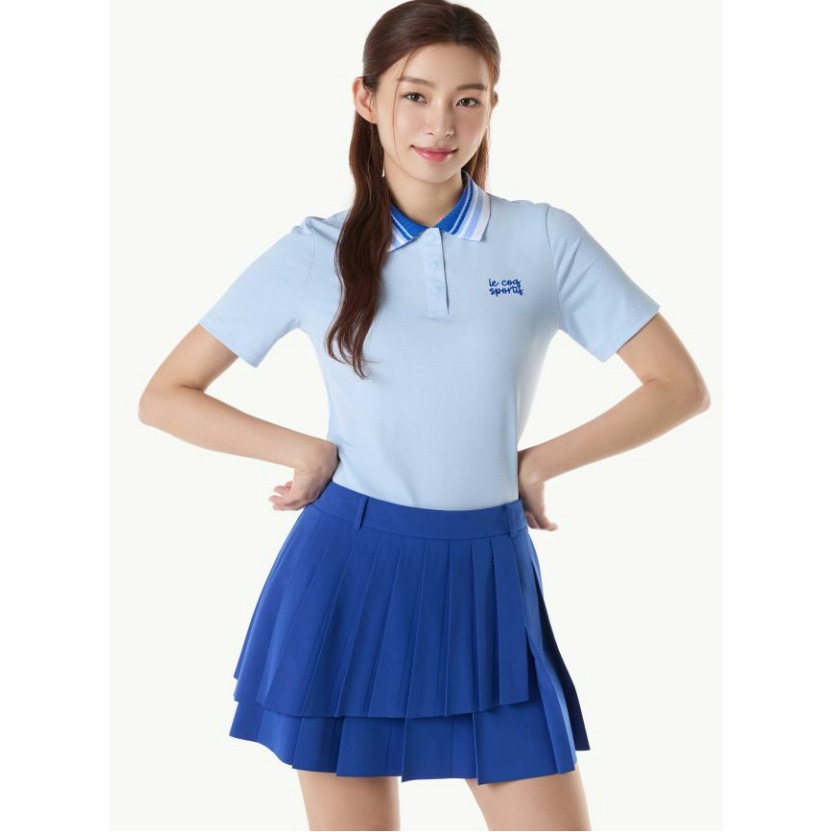 Lecoq Golf 法国公鸡高尔夫韩国代购直邮特价春女士褶皱运动短裙