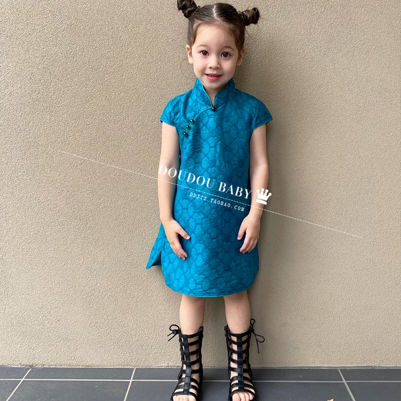 2026新款女童旗袍夏季网红儿童古装连衣裙中国风汉服洋气公主裙子