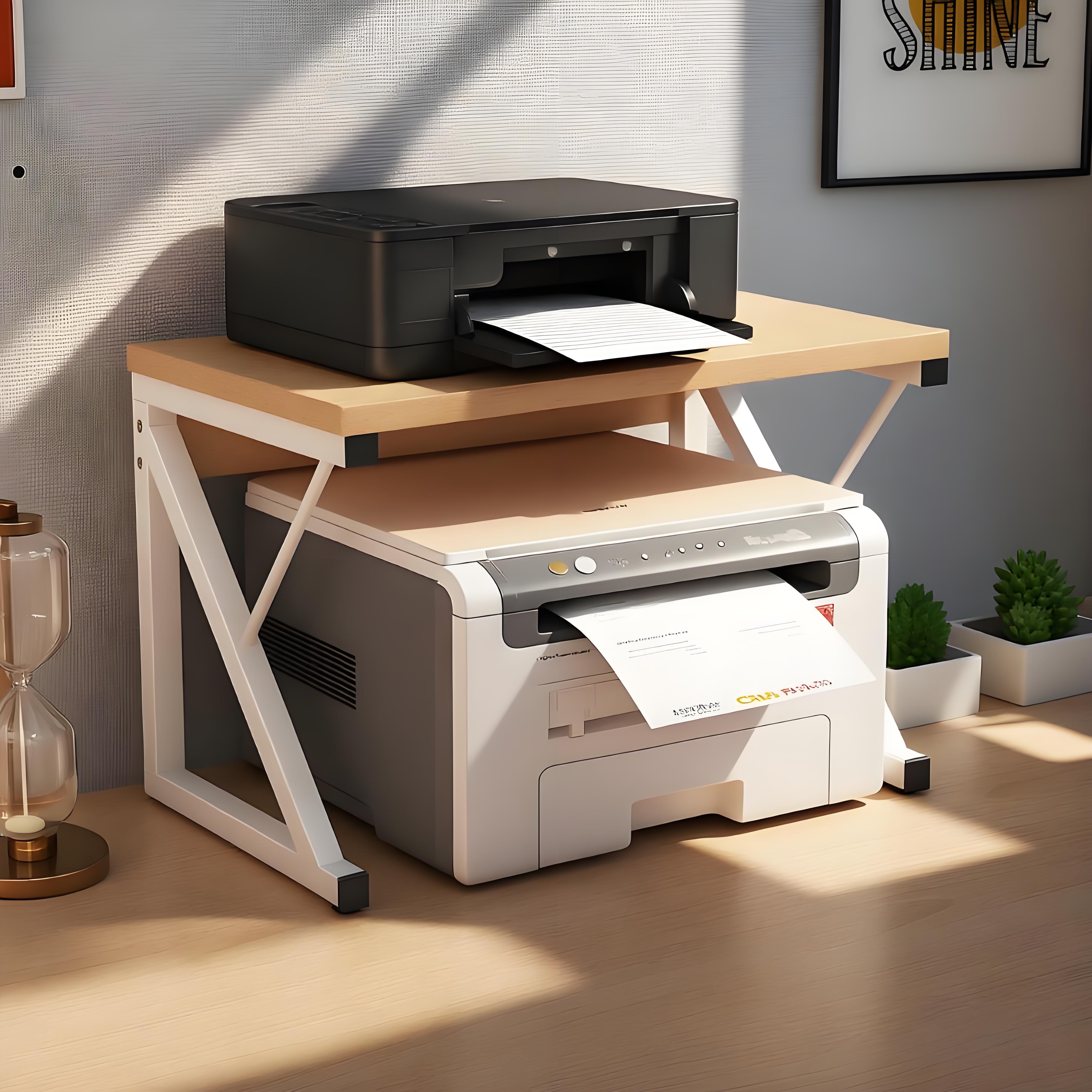 放打印机架子置物架办公室桌面多层收纳多功能小型覆印机增高托架