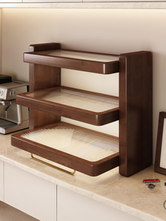 杯架储物架餐桌台面杯架实木茶杯水杯咖啡杯储物架多功能储物架