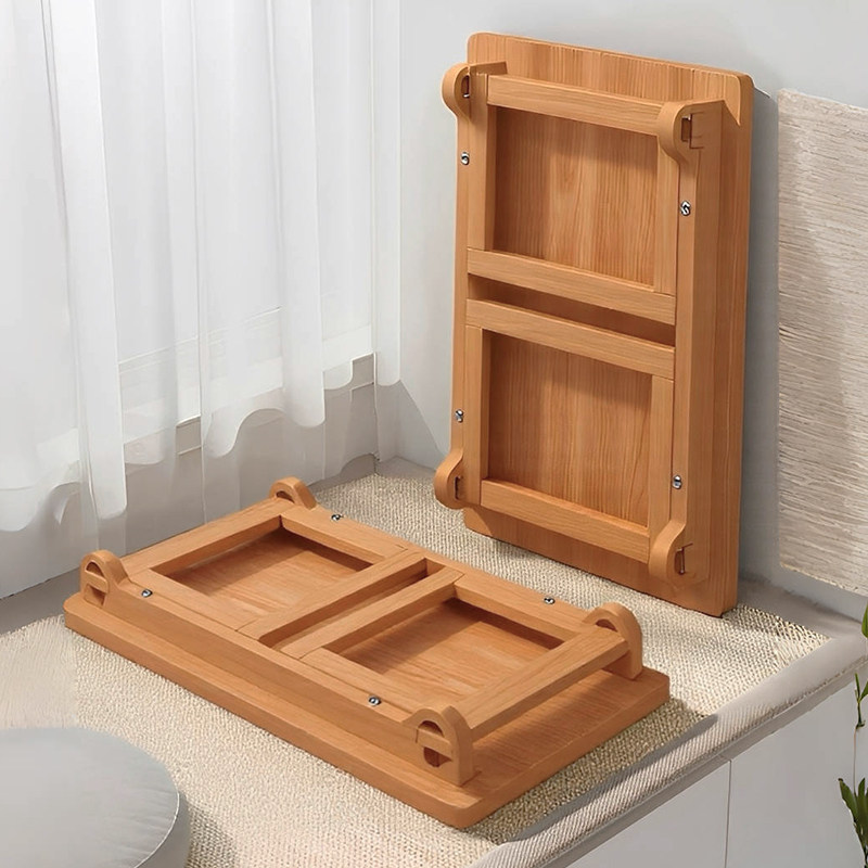 实木折叠桌子榻榻米小茶几家用飘窗小桌炕桌床上吃饭桌子床上书桌