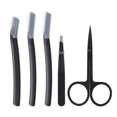 Безопасная бритва, лезвие, комплект для начинающих для бровей, ножницы подходит для мужчин и женщин