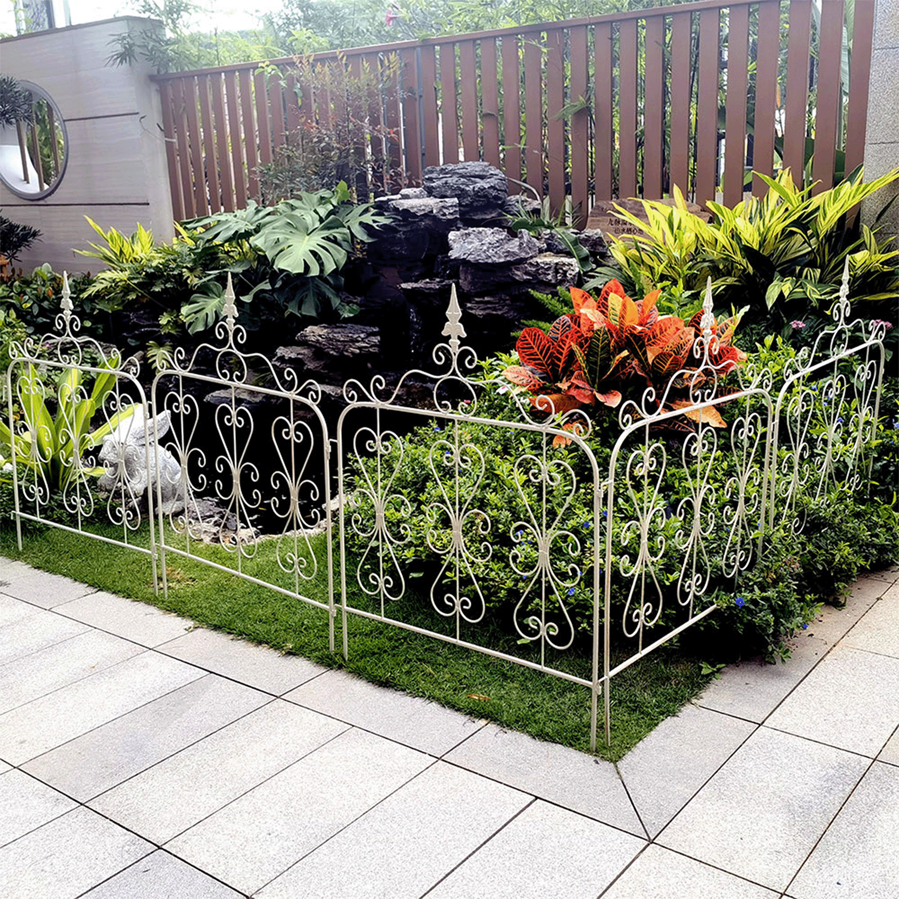 美式复古做旧铁艺花园围栏园艺