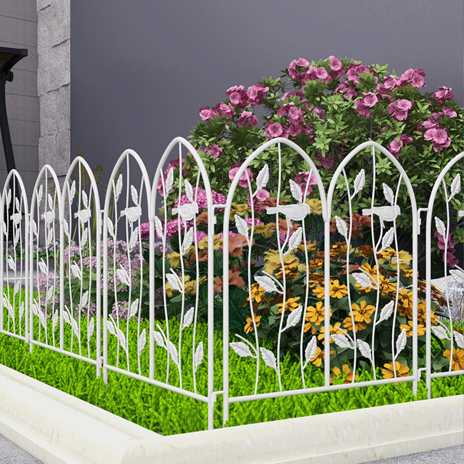 户外铁艺栅栏户外花园庭院装饰