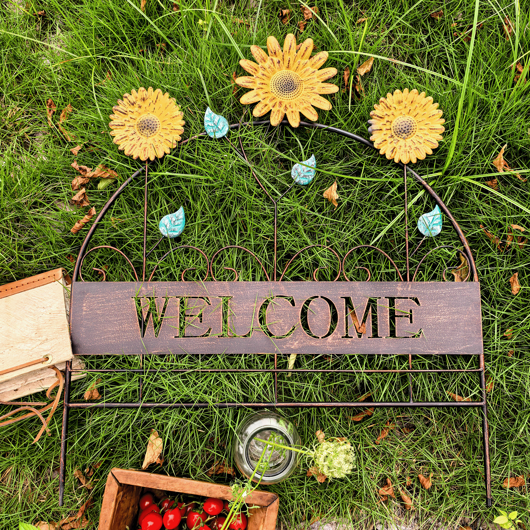 欧式铁艺向日葵围栏户外庭院