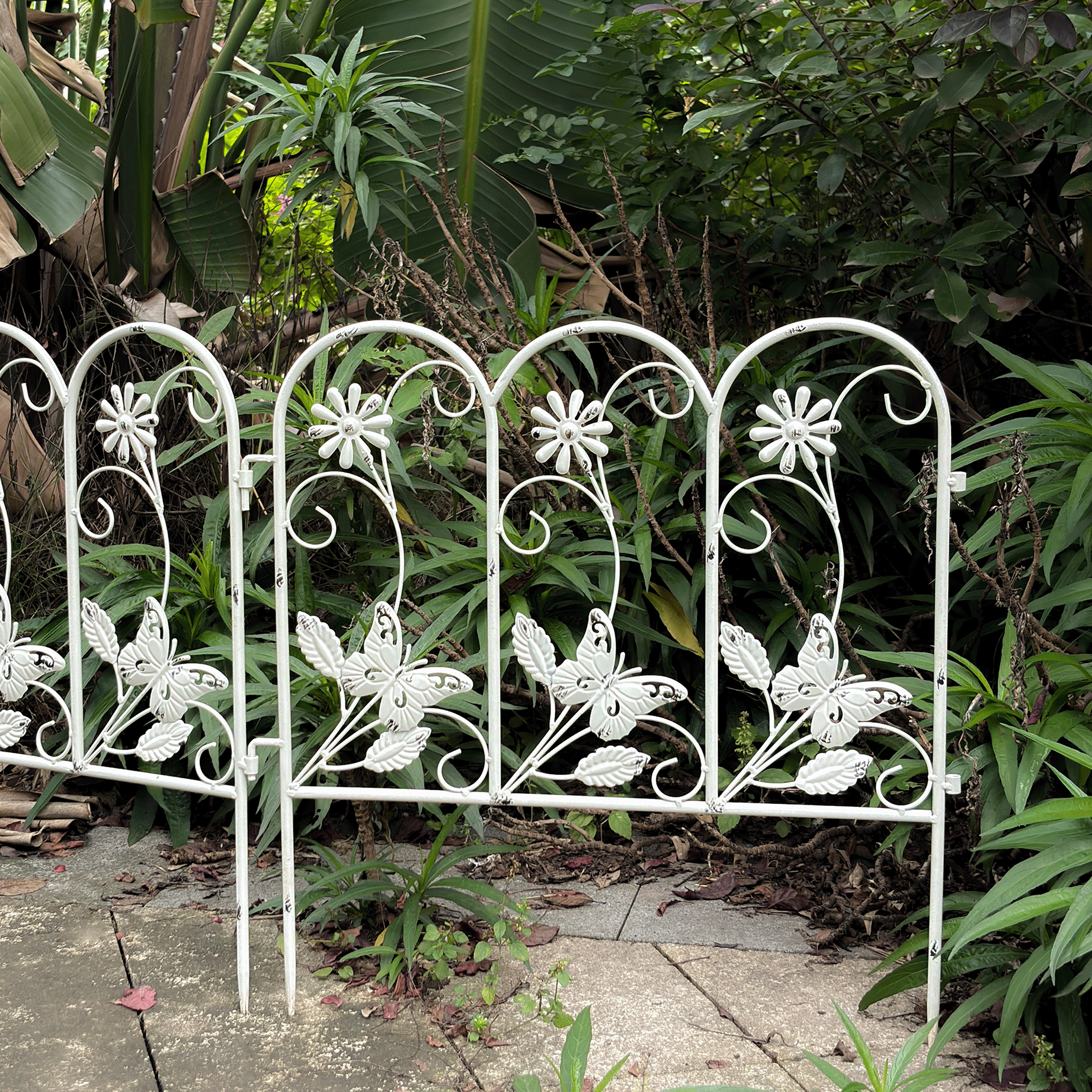 欧式做旧铁艺栅栏花园庭院蝴蝶