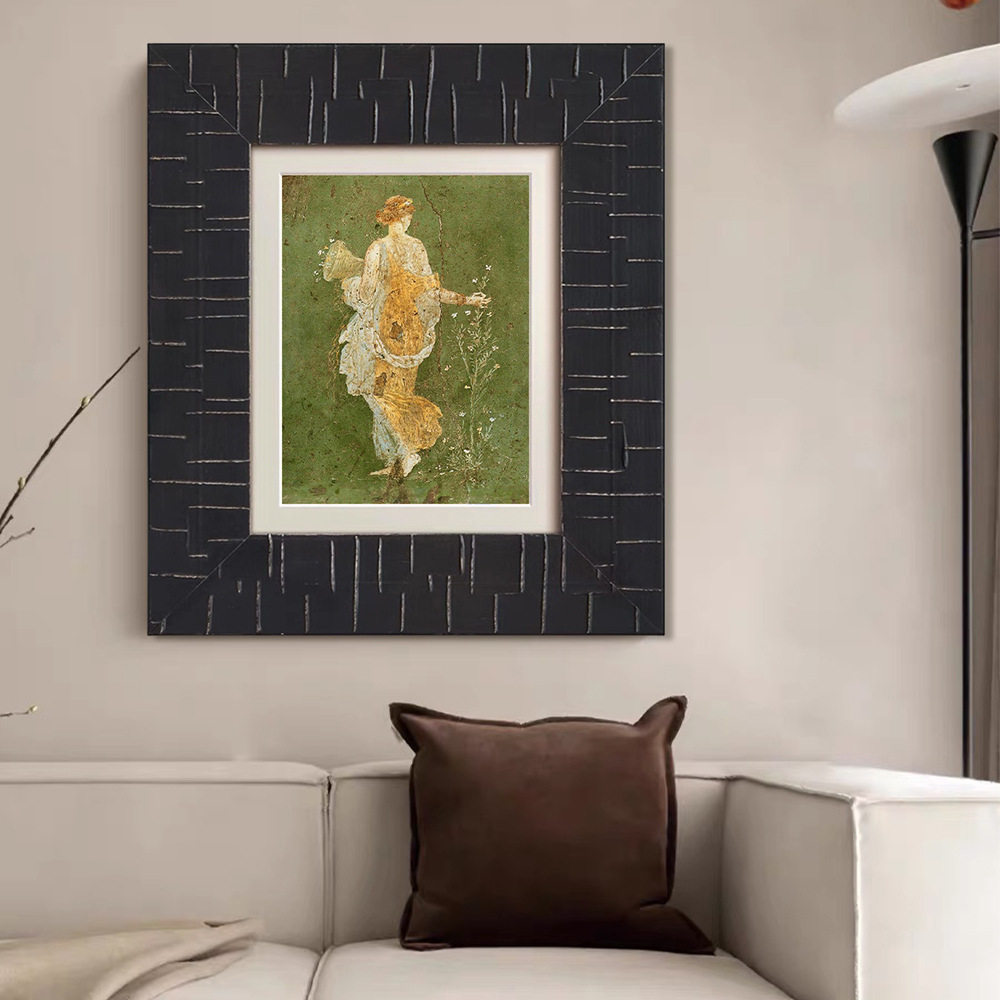 庞贝古城复古花神中古风客厅背景墙装饰画餐边柜摆台画玄关壁画