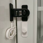 平移玻璃门锁扣单双开柜门锁窗户锁铝合金推拉门锁卡扣儿童安全锁