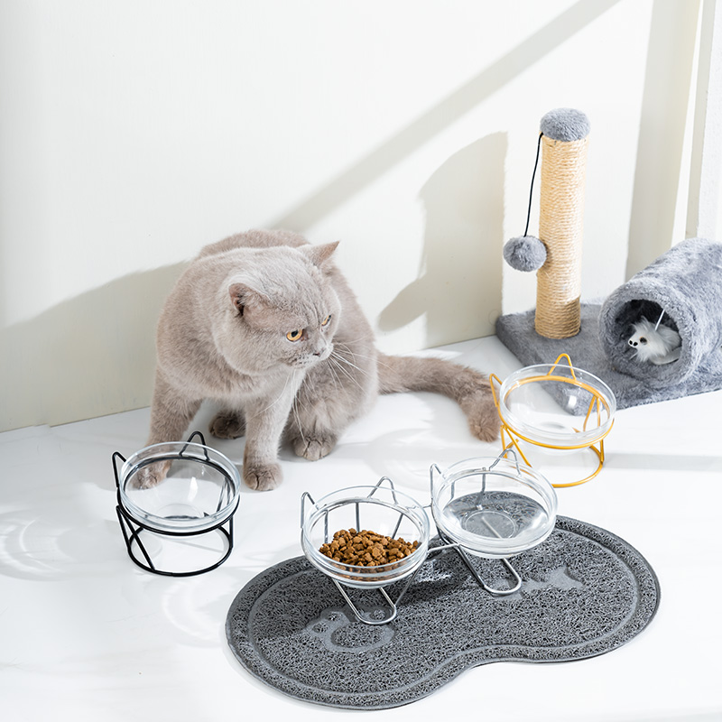 玻璃宠物碗食碗固定架