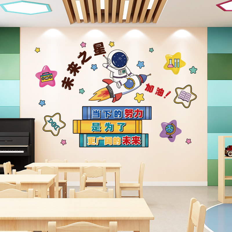 未来之星墙贴画班级布置教室装饰