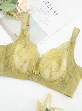 梵歌佰棠大胸显小文胸F42555薄款兔耳杯防下垂收副乳调整型内衣